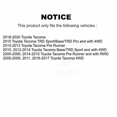 Tor Front Right Upper Suspension Control Arm Ball Joint Assembly For Toyota Tacoma TOR-CK621474